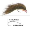 Goture 4pcs Fly Bait Luminous Streamer Flies With Luminous Eyes Great For Fly Fishing Of Trout; Bass; Salmon; Yellow Cheek