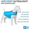 Dog Winter Coat for Very Small Dogs Waterproof Warm Jacket for Cold Weather Adjustable Doggie Coat with Velcro Blue Vest XXS Size