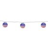 10-Count American Flag 4th of July Paper Lantern Lights Clear Bulbs