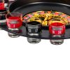 Shot Glass Roulette - Drinking Game Set; Casino Adult Party Games (2 Balls And 16 Glasses)