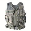 Tactical Vest for Men with Detachable Belt and Subcompact/Compact/Standard Holster for Pistol - Perfect for Airsoft and Military Training