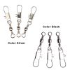 Goture Fishing Barrel Swivel 100pcs Interlock Snap Connector Solid Ring Swivels